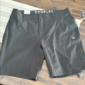 Hurley Black Athletic Hybrid Shorts size 38
